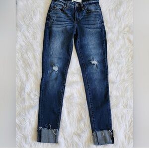 KanCan Midnight Blue Ripped Skinny Jeans